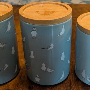 3 Stoneware Airtight Containers